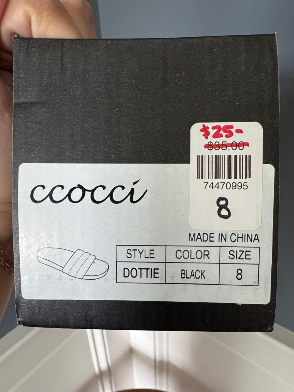 CCOCCI Black Padded Strap Slide Sandals - Picture 5 of 5